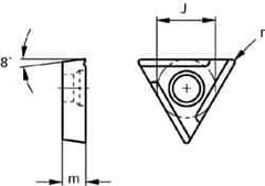 Dorian Tool - 5" Cut Diam, 1-1/2" Arbor Hole, 0.416" Max Depth of Cut, 45° Indexable Chamfer & Angle Face Mill - 8 Inserts, APKT-1604 Insert, Right Hand Cut, Through Coolant, Series APKT Cutter - USA Tool & Supply