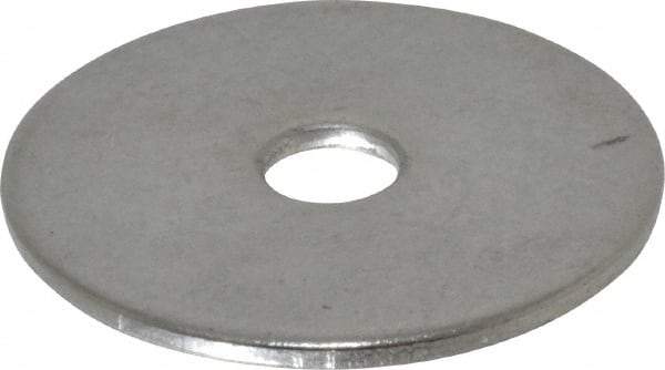 Value Collection - #10 Screw, Grade 18-8 Stainless Steel Fender Flat Washer - 7/32" ID x 1" OD, 0.05" Thick - USA Tool & Supply