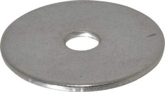 Value Collection - #10 Screw, Grade 18-8 Stainless Steel Fender Flat Washer - 7/32" ID x 1" OD, 0.05" Thick - USA Tool & Supply