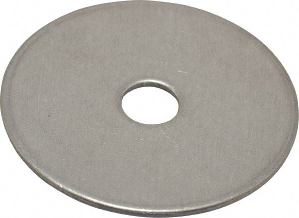 Value Collection - 1/4" Screw, Grade 18-8 Stainless Steel Fender Flat Washer - 9/32" ID x 1-1/2" OD, 0.06" Thick - USA Tool & Supply