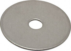 Value Collection - 1/4" Screw, Grade 18-8 Stainless Steel Fender Flat Washer - 9/32" ID x 1-1/2" OD, 0.06" Thick - USA Tool & Supply