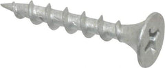 Value Collection - #6 Bugle Head, Phillips Steel Deck Screw - 1" OAL, Galvanized, Grade 2 - USA Tool & Supply