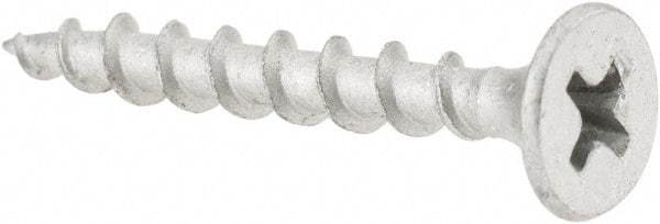 Value Collection - #6 Bugle Head, Phillips Steel Deck Screw - 1-1/4" OAL, Galvanized, Grade 2 - USA Tool & Supply
