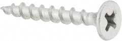 Value Collection - #6 Bugle Head, Phillips Steel Deck Screw - 1-1/4" OAL, Galvanized, Grade 2 - USA Tool & Supply