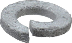Value Collection - 5/16", 0.318" ID, 0.078" Thick Split Lock Washer - Steel, Hot Dipped Galvanized Finish, 0.318" Min ID, 0.322" Max ID, 0.583" Min OD, 0.586" Max OD - USA Tool & Supply