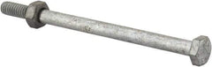 Value Collection - 1/4-20 Thread, 4" Length Under Head, Steel Hex Head Bolt - Hot Dipped Galvanized Coated, 7/16" Hex, UNC Thread, ANSI/ASME B18.2.2 & ASME B18.2.1, Grade 2 - USA Tool & Supply