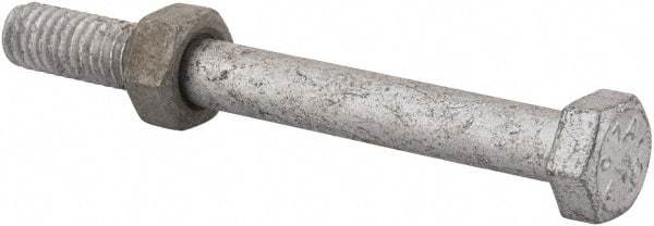 Value Collection - 5/16-18 Thread, 3" Length Under Head, Steel Hex Head Bolt - Hot Dipped Galvanized Coated, 1/2" Hex, UNC Thread, ANSI/ASME B18.2.2 & ASME B18.2.1, Grade 2 - USA Tool & Supply