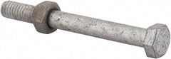 Value Collection - 5/16-18 Thread, 3" Length Under Head, Steel Hex Head Bolt - Hot Dipped Galvanized Coated, 1/2" Hex, UNC Thread, ANSI/ASME B18.2.2 & ASME B18.2.1, Grade 2 - USA Tool & Supply