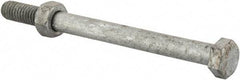 Value Collection - 5/16-18 Thread, 4" Length Under Head, Steel Hex Head Bolt - Hot Dipped Galvanized Coated, 1/2" Hex, UNC Thread, ANSI/ASME B18.2.2 & ASME B18.2.1, Grade 2 - USA Tool & Supply