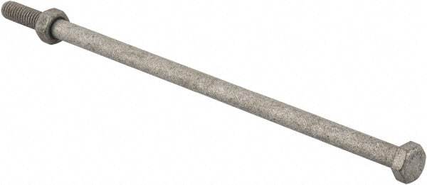 Value Collection - 5/16-18 Thread, 8" Length Under Head, Steel Hex Head Bolt - Hot Dipped Galvanized Coated, 1/2" Hex, ANSI/ASME B18.2.2 & ASME B18.2.1, Grade 2 - USA Tool & Supply