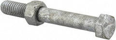 Value Collection - 3/8-16 Thread, 3" Length Under Head, Steel Hex Head Bolt - Hot Dipped Galvanized Coated, 9/16" Hex, UNC Thread, ANSI/ASME B18.2.2 & ASME B18.2.1, Grade 2 - USA Tool & Supply