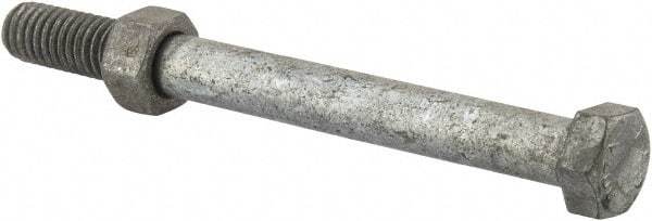 Value Collection - 3/8-16 Thread, 4" Length Under Head, Steel Hex Head Bolt - Hot Dipped Galvanized Coated, 9/16" Hex, UNC Thread, ANSI/ASME B18.2.2 & ASME B18.2.1, Grade 2 - USA Tool & Supply