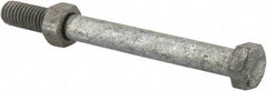 Value Collection - 3/8-16 Thread, 4" Length Under Head, Steel Hex Head Bolt - Hot Dipped Galvanized Coated, 9/16" Hex, UNC Thread, ANSI/ASME B18.2.2 & ASME B18.2.1, Grade 2 - USA Tool & Supply