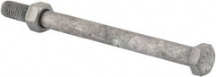 Value Collection - 3/8-16 Thread, 5" Length Under Head, Steel Hex Head Bolt - Hot Dipped Galvanized Coated, 9/16" Hex, UNC Thread, ANSI/ASME B18.2.2 & ASME B18.2.1, Grade 2 - USA Tool & Supply