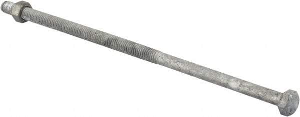 Value Collection - 3/8-16 Thread, 10" Length Under Head, Steel Hex Head Bolt - Hot Dipped Galvanized Coated, 9/16" Hex, ANSI/ASME B18.2.2 & ASME B18.2.1, Grade 2 - USA Tool & Supply