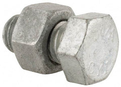 Value Collection - 1/2-13 Thread, 1" Length Under Head, Steel Hex Head Bolt - Hot Dipped Galvanized Coated, 3/4" Hex, UNC Thread, ANSI/ASME B18.2.2 & ASME B18.2.1, Grade 2 - USA Tool & Supply