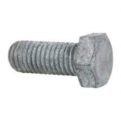 Value Collection - 1/2-13 Thread, 1-1/4" Length Under Head, Steel Hex Head Bolt - Hot Dipped Galvanized Coated, 3/4" Hex, UNC Thread, ANSI/ASME B18.2.2 & ASME B18.2.1, Grade 2 - USA Tool & Supply