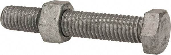 Value Collection - 1/2-13 Thread, 3" Length Under Head, Steel Hex Head Bolt - Hot Dipped Galvanized Coated, 3/4" Hex, UNC Thread, ANSI/ASME B18.2.2 & ASME B18.2.1, Grade 2 - USA Tool & Supply