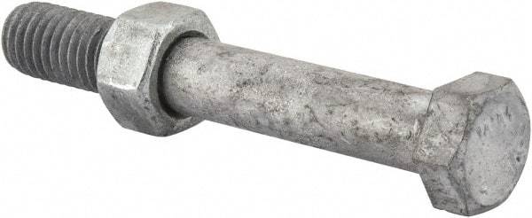 Value Collection - 1/2-13 Thread, 3-1/2" Length Under Head, Steel Hex Head Bolt - Hot Dipped Galvanized Coated, 3/4" Hex, UNC Thread, ANSI/ASME B18.2.2 & ASME B18.2.1, Grade 2 - USA Tool & Supply