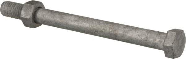 Value Collection - 1/2-13 Thread, 6" Length Under Head, Steel Hex Head Bolt - Hot Dipped Galvanized Coated, 3/4" Hex, UNC Thread, ANSI/ASME B18.2.2 & ASME B18.2.1, Grade 2 - USA Tool & Supply