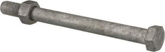 Value Collection - 1/2-13 Thread, 6" Length Under Head, Steel Hex Head Bolt - Hot Dipped Galvanized Coated, 3/4" Hex, UNC Thread, ANSI/ASME B18.2.2 & ASME B18.2.1, Grade 2 - USA Tool & Supply