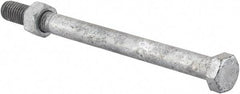 Value Collection - 1/2-13 Thread, 6-1/2" Length Under Head, Steel Hex Head Bolt - Hot Dipped Galvanized Coated, 3/4" Hex, UNC Thread, ANSI/ASME B18.2.2 & ASME B18.2.1, Grade 2 - USA Tool & Supply