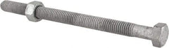 Value Collection - 1/2-13 Thread, 7" Length Under Head, Steel Hex Head Bolt - Hot Dipped Galvanized Coated, 3/4" Hex, UNC Thread, ANSI/ASME B18.2.2 & ASME B18.2.1, Grade 2 - USA Tool & Supply