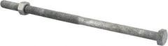 Value Collection - 1/2-13 Thread, 11" Length Under Head, Steel Hex Head Bolt - Hot Dipped Galvanized Coated, 3/4" Hex, UNC Thread, ANSI/ASME B18.2.2 & ASME B18.2.1, Grade 2 - USA Tool & Supply