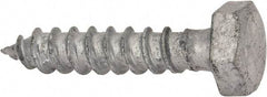 Value Collection - 1/4" Screw, 1-1/4" Length Under Head, Steel, Hex Head Lag Screw - Hot Dipped Galvanized, AISI 1006, ASME B18.2.1 Fastner, Grade 1006-1022 - USA Tool & Supply