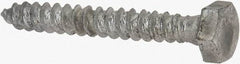 Value Collection - 1/4" Screw, 2" Length Under Head, Steel, Hex Head Lag Screw - Hot Dipped Galvanized, AISI 1006, ASME B18.2.1 Fastner, Grade 1006-1022 - USA Tool & Supply