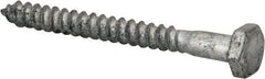 Value Collection - 1/4" Screw, 2-1/2" Length Under Head, Steel, Hex Head Lag Screw - Hot Dipped Galvanized, AISI 1006, ASME B18.2.1 Fastner, Grade 1006-1022 - USA Tool & Supply