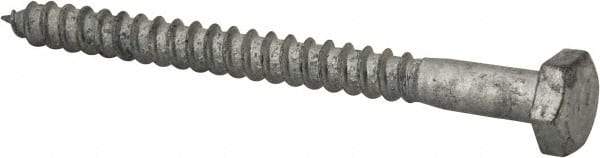 Value Collection - 1/4" Screw, 3" Length Under Head, Steel, Hex Head Lag Screw - Hot Dipped Galvanized, AISI 1006, ASME B18.2.1 Fastner, Grade 1006-1022 - USA Tool & Supply