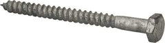 Value Collection - 1/4" Screw, 3" Length Under Head, Steel, Hex Head Lag Screw - Hot Dipped Galvanized, AISI 1006, ASME B18.2.1 Fastner, Grade 1006-1022 - USA Tool & Supply