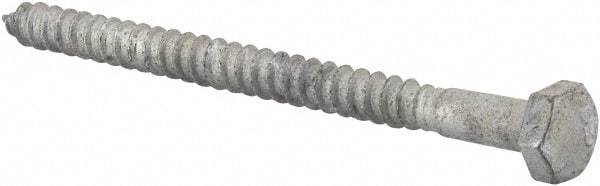 Value Collection - 1/4" Screw, 3-1/2" Length Under Head, Steel, Hex Head Lag Screw - Hot Dipped Galvanized, AISI 1006, ASME B18.2.1 Fastner, Grade 1006-1022 - USA Tool & Supply