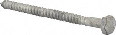 Value Collection - 1/4" Screw, 3-1/2" Length Under Head, Steel, Hex Head Lag Screw - Hot Dipped Galvanized, AISI 1006, ASME B18.2.1 Fastner, Grade 1006-1022 - USA Tool & Supply