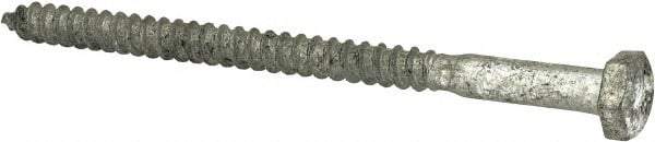 Value Collection - 1/4" Screw, 4" Length Under Head, Steel, Hex Head Lag Screw - Hot Dipped Galvanized, AISI 1006, ASME B18.2.1 Fastner, Grade 1006-1022 - USA Tool & Supply