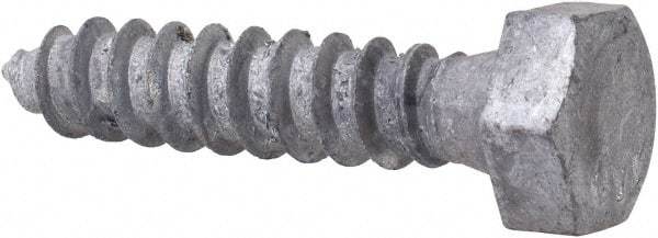 Value Collection - 5/16" Screw, 1-1/2" Length Under Head, Steel, Hex Head Lag Screw - Hot Dipped Galvanized, AISI 1006, ASME B18.2.1 Fastner, Grade 1006-1022 - USA Tool & Supply