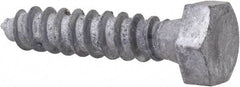 Value Collection - 5/16" Screw, 1-1/2" Length Under Head, Steel, Hex Head Lag Screw - Hot Dipped Galvanized, AISI 1006, ASME B18.2.1 Fastner, Grade 1006-1022 - USA Tool & Supply