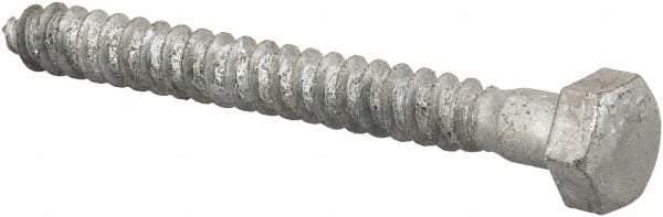 Value Collection - 5/16" Screw, 3" Length Under Head, Steel, Hex Head Lag Screw - Hot Dipped Galvanized, AISI 1006, ASME B18.2.1 Fastner, Grade 1006-1022 - USA Tool & Supply