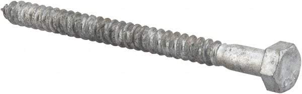 Value Collection - 5/16" Screw, 4" Length Under Head, Steel, Hex Head Lag Screw - Hot Dipped Galvanized, AISI 1006, ASME B18.2.1 Fastner, Grade 1006-1022 - USA Tool & Supply