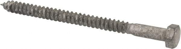 Value Collection - 5/16" Screw, 4-1/2" Length Under Head, Steel, Hex Head Lag Screw - Hot Dipped Galvanized, AISI 1006, ASME B18.2.1 Fastner, Grade 1006-1022 - USA Tool & Supply