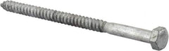 Value Collection - 5/16" Screw, 5" Length Under Head, Steel, Hex Head Lag Screw - Hot Dipped Galvanized, AISI 1006, ASME B18.2.1 Fastner, Grade 1006-1022 - USA Tool & Supply