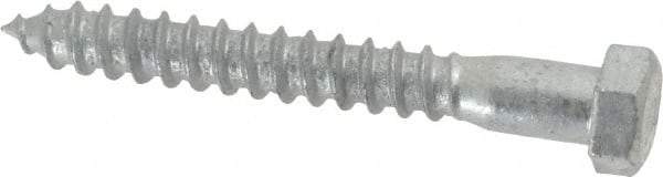 Value Collection - 3/8" Screw, 3" Length Under Head, Steel, Hex Head Lag Screw - Hot Dipped Galvanized, AISI 1006, ASME B18.2.1 Fastner, Grade 1006-1022 - USA Tool & Supply