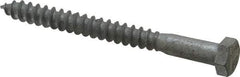 Value Collection - 3/8" Screw, 4" Length Under Head, Steel, Hex Head Lag Screw - Hot Dipped Galvanized, AISI 1006, ASME B18.2.1 Fastner, Grade 1006-1022 - USA Tool & Supply