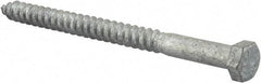 Value Collection - 3/8" Screw, 5" Length Under Head, Steel, Hex Head Lag Screw - Hot Dipped Galvanized, AISI 1006, ASME B18.2.1 Fastner, Grade 1006-1022 - USA Tool & Supply