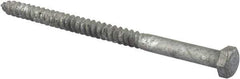 Value Collection - 3/8" Screw, 6" Length Under Head, Steel, Hex Head Lag Screw - Hot Dipped Galvanized, AISI 1006, ASME B18.2.1 Fastner, Grade 1006-1022 - USA Tool & Supply