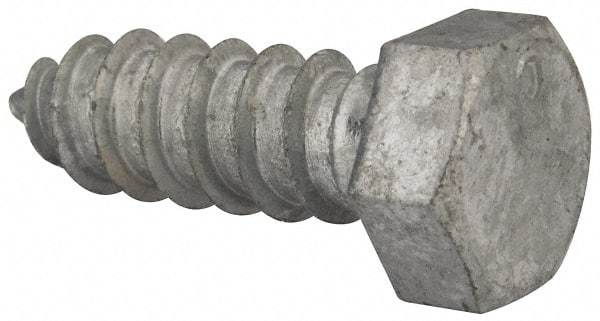 Value Collection - 1/2" Screw, 1-1/2" Length Under Head, Steel, Hex Head Lag Screw - Hot Dipped Galvanized, AISI 1006, ASME B18.2.1 Fastner, Grade 1006-1022 - USA Tool & Supply