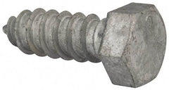 Value Collection - 1/2" Screw, 1-1/2" Length Under Head, Steel, Hex Head Lag Screw - Hot Dipped Galvanized, AISI 1006, ASME B18.2.1 Fastner, Grade 1006-1022 - USA Tool & Supply