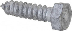 Value Collection - 1/2" Screw, 2" Length Under Head, Steel, Hex Head Lag Screw - Hot Dipped Galvanized, AISI 1006, ASME B18.2.1 Fastner, Grade 1006-1022 - USA Tool & Supply