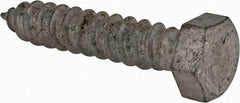 Value Collection - 1/2" Screw, 2-1/2" Length Under Head, Steel, Hex Head Lag Screw - Hot Dipped Galvanized, AISI 1006, ASME B18.2.1 Fastner, Grade 1006-1022 - USA Tool & Supply